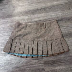 Vintage Y2K Abercrombie and Fitch wool blend silk trim pleated skirt